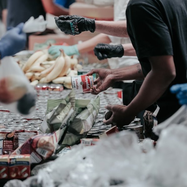 Volunteers at a community charity donation centre in Ottawa